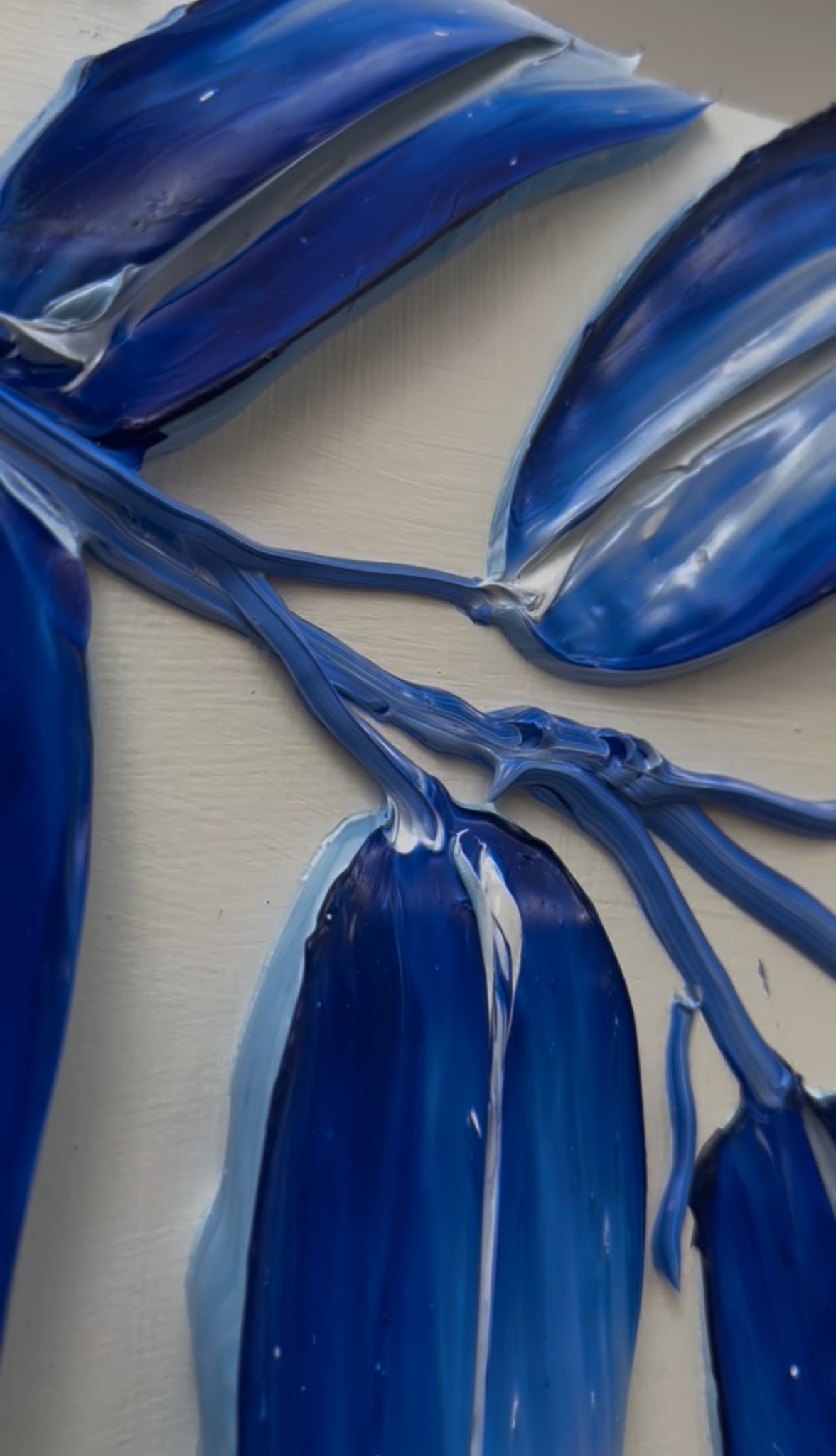 Liminal 18 / TOILE ABSTRACT LEAFY FLORAL / 36x36