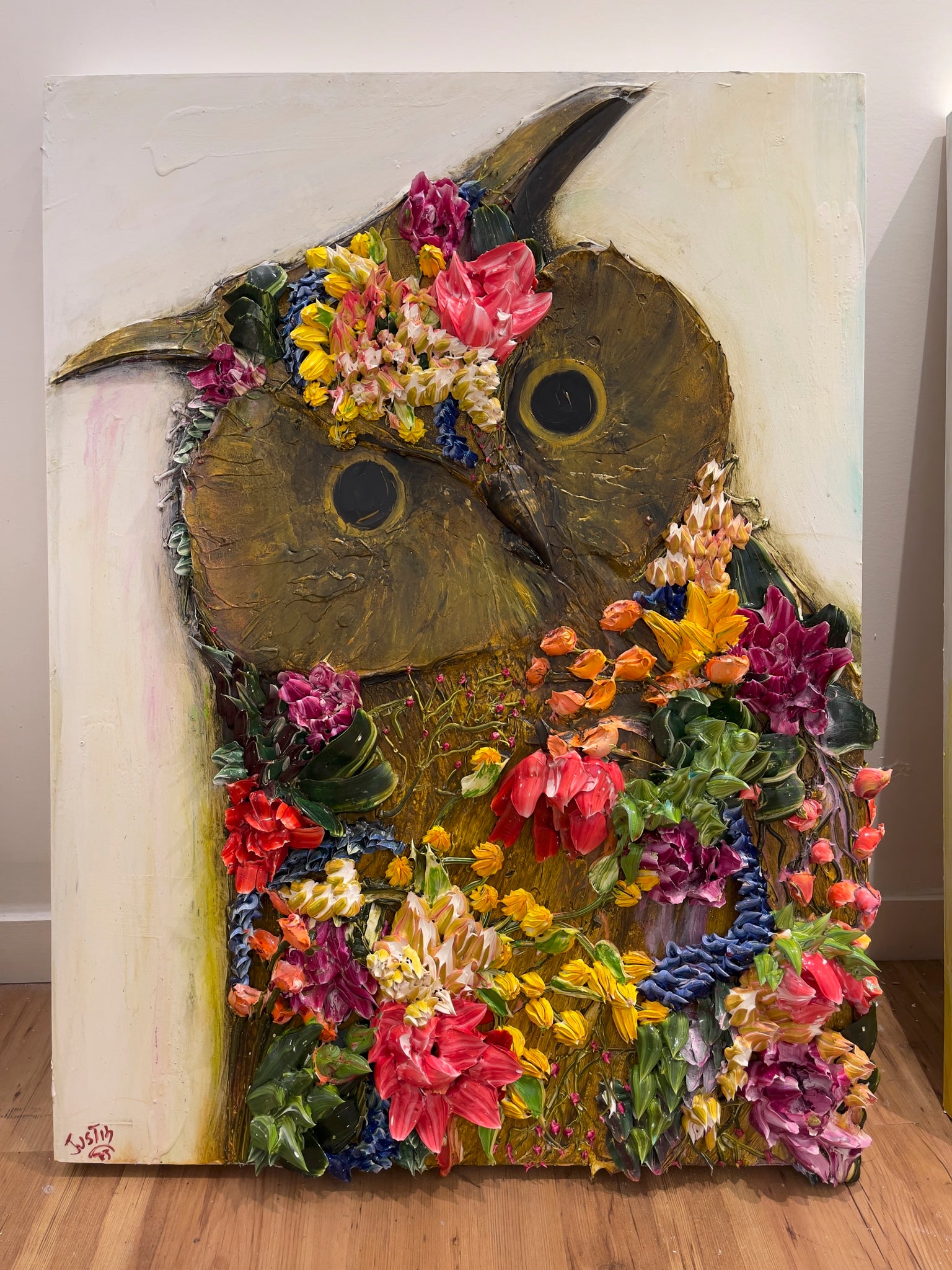 Ikebana Owl I, 30x40