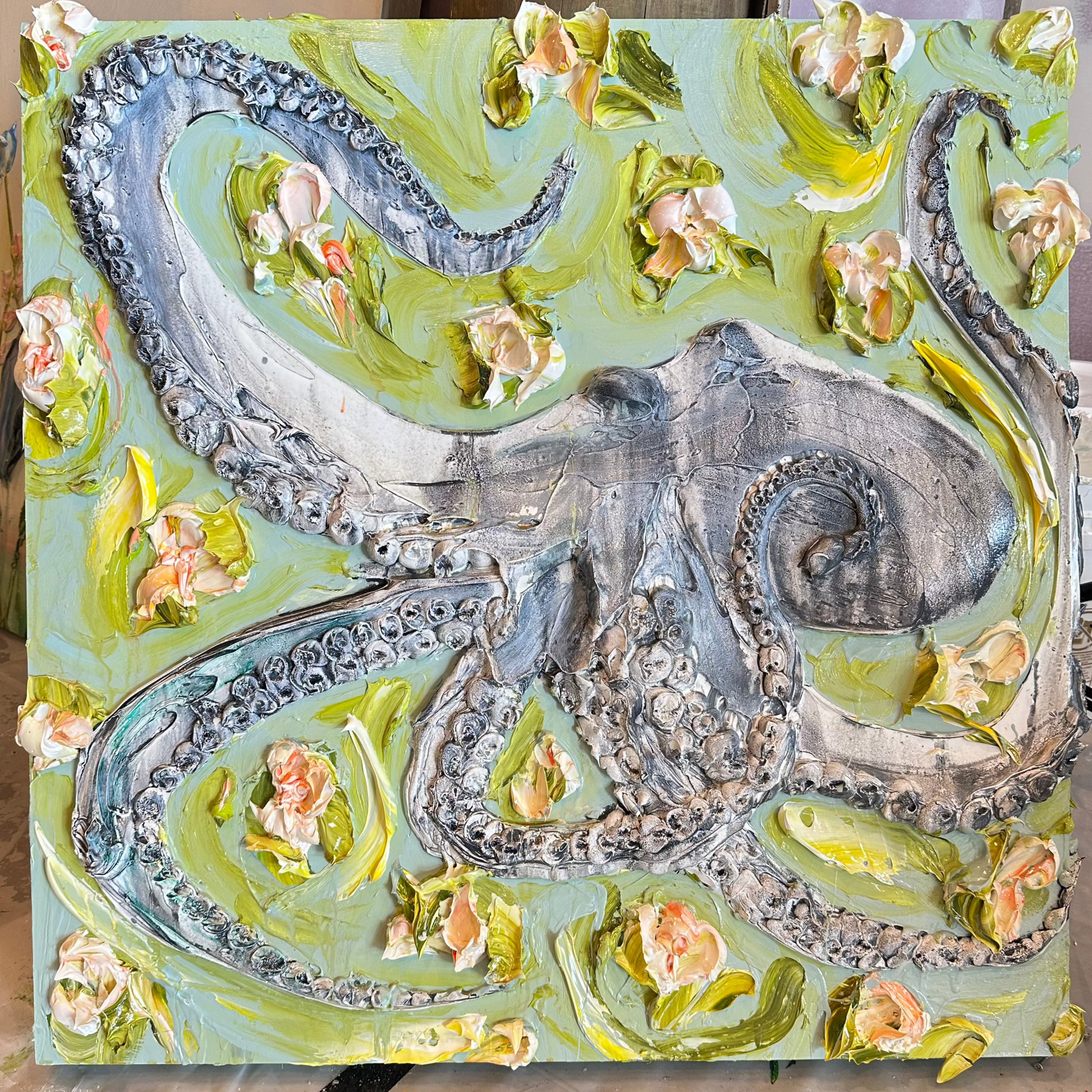 Ikebana Octopus 01, 36x36