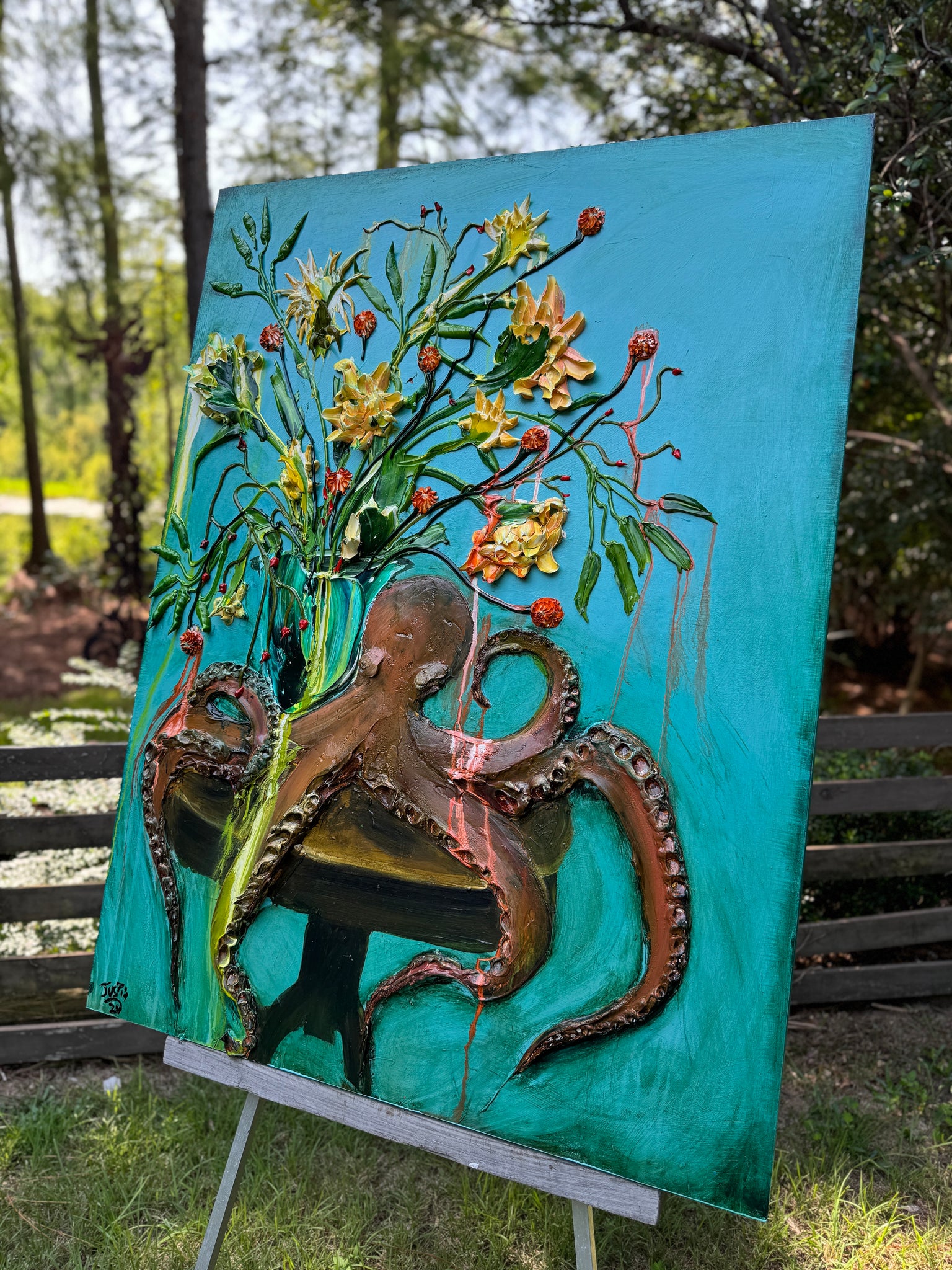 Still Life Ikebana Octopus, 36x48