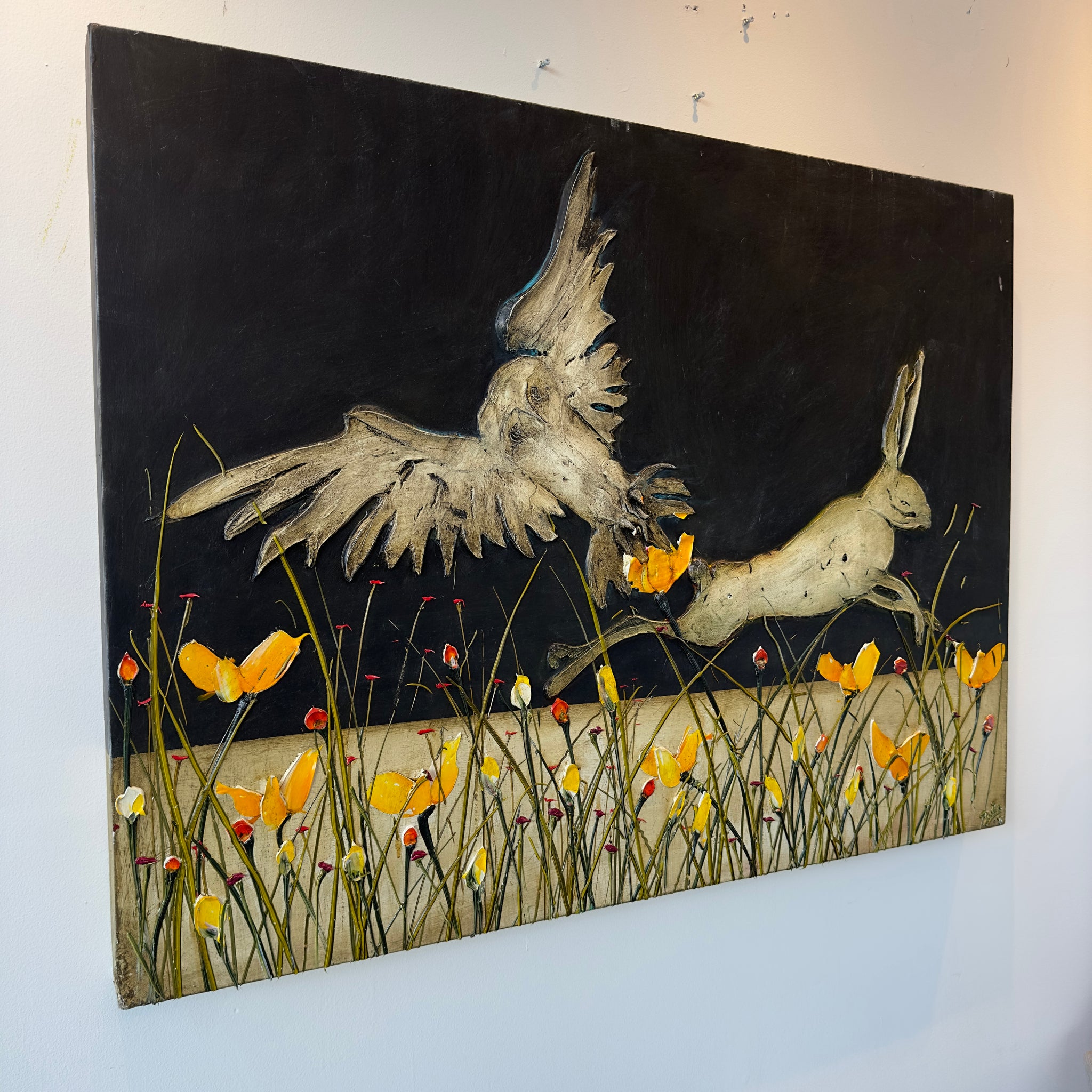 LOT 12- Owl and Hare, 48x38