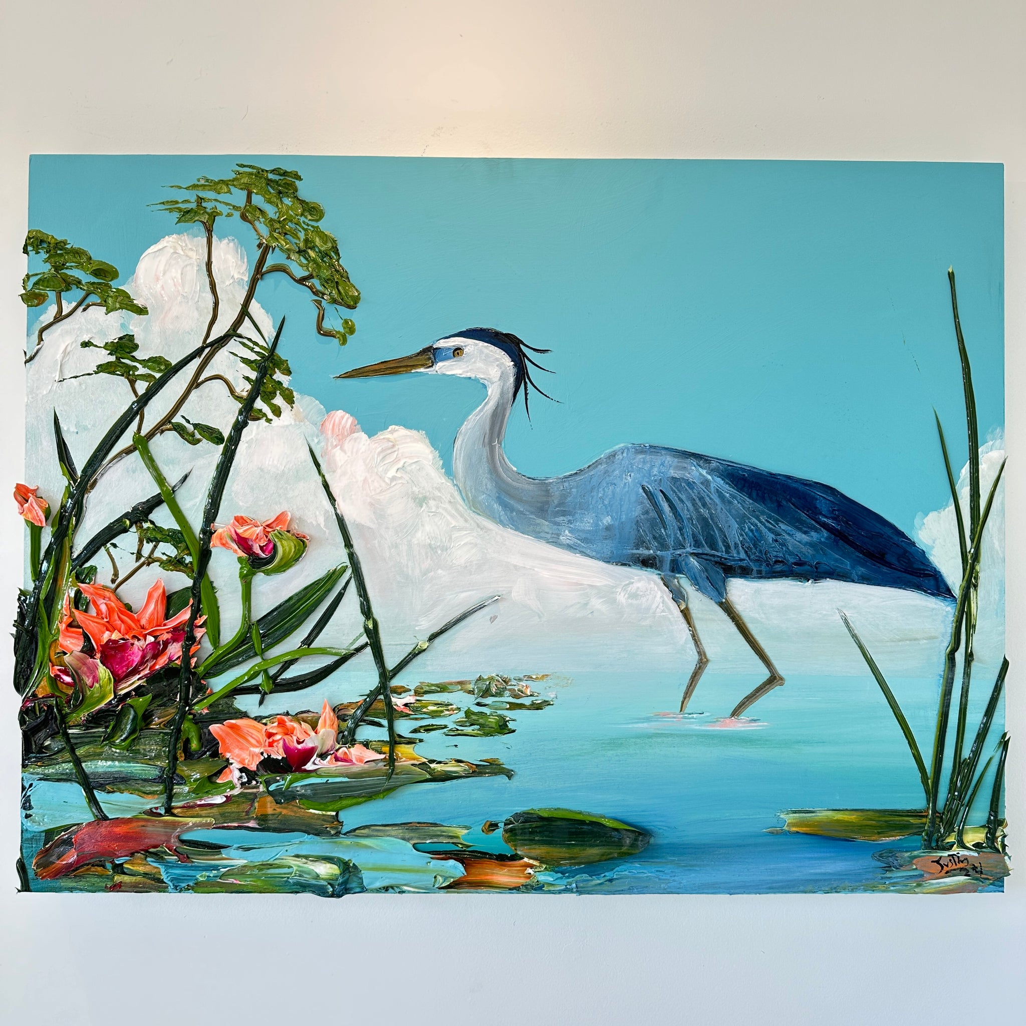 LOT 31, Heron Wading, 40x30