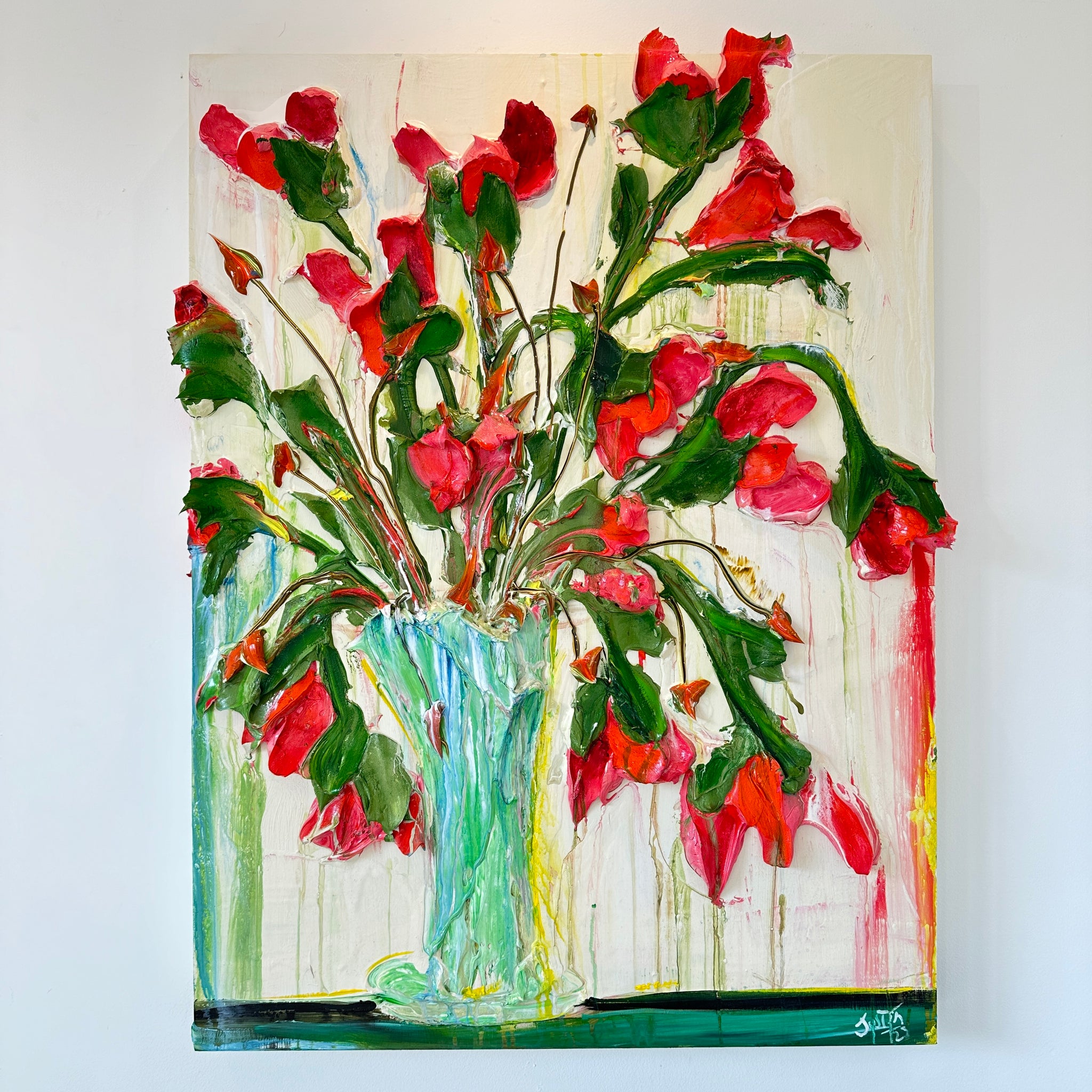 LOT 32, Vase Floral, 30x40