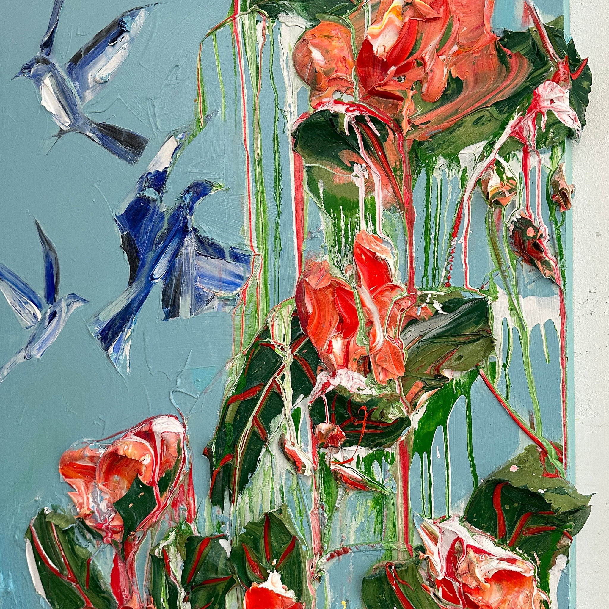 LOT 41 - Birds and Flowers, 36x48