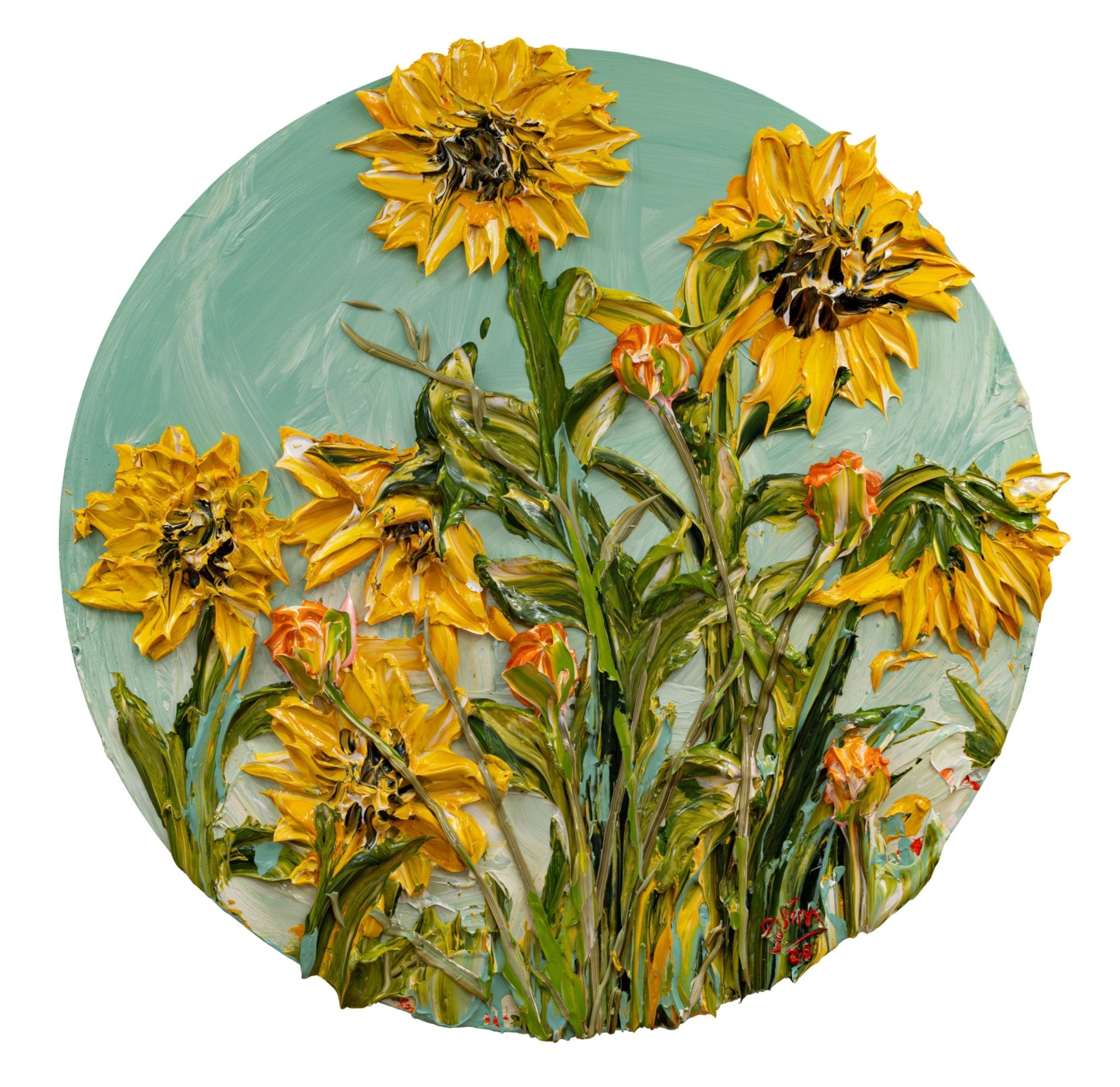 FANTASTICS 八木勇征 クッション SUNFLOWER Summer Sunflowers No. 2 36x36x2 – Justin Gaffrey
