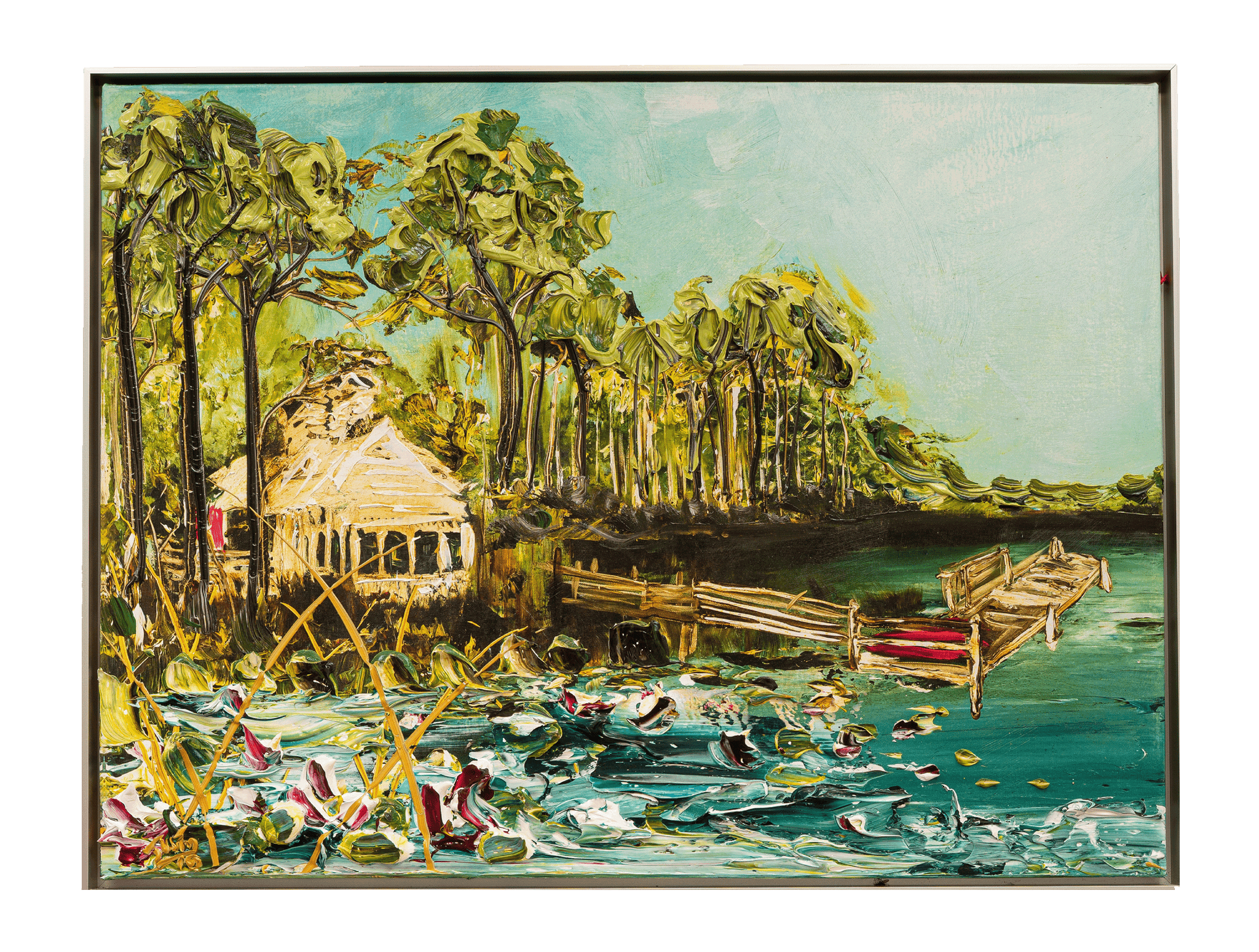 LOT 19 | 1125 AUCTION | WATERCOLOR LAKEHOUSE 40X30