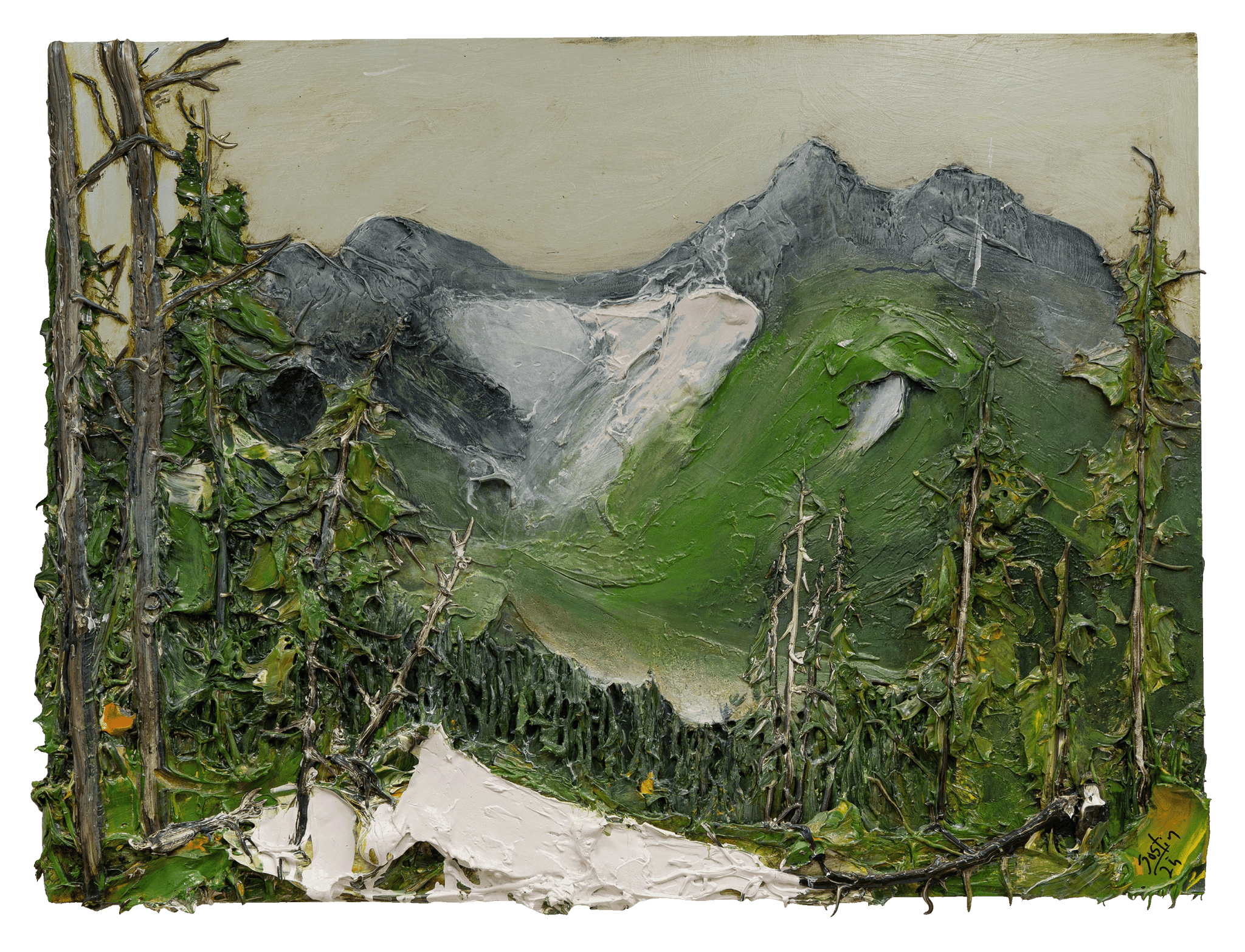 LOT 27 | 1125 AUCTION | GREEN MOUNTAINSCAPE 40X30
