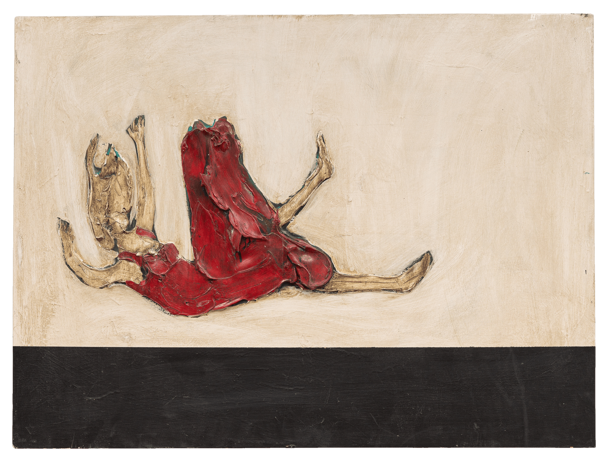 LOT 40 | 1125 AUCTION | FALLING GIRL IN RED DRESS 40X30