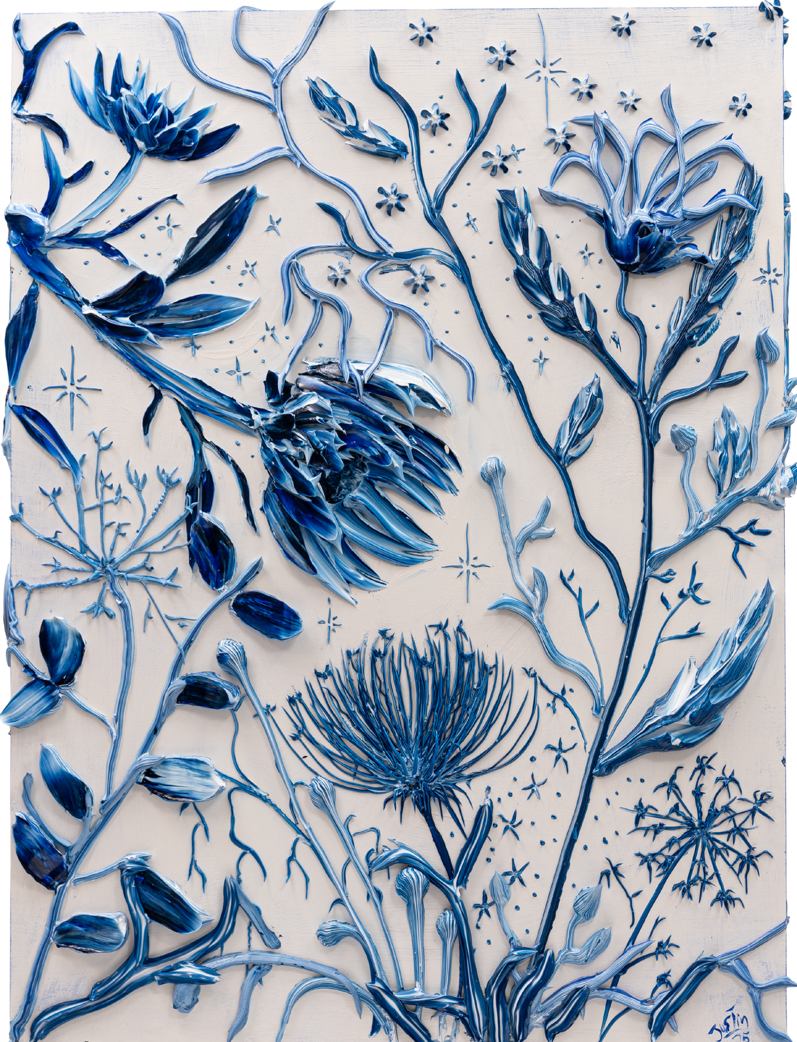 Liminal 17 / TOILE FLORAL BLUE / 30x40