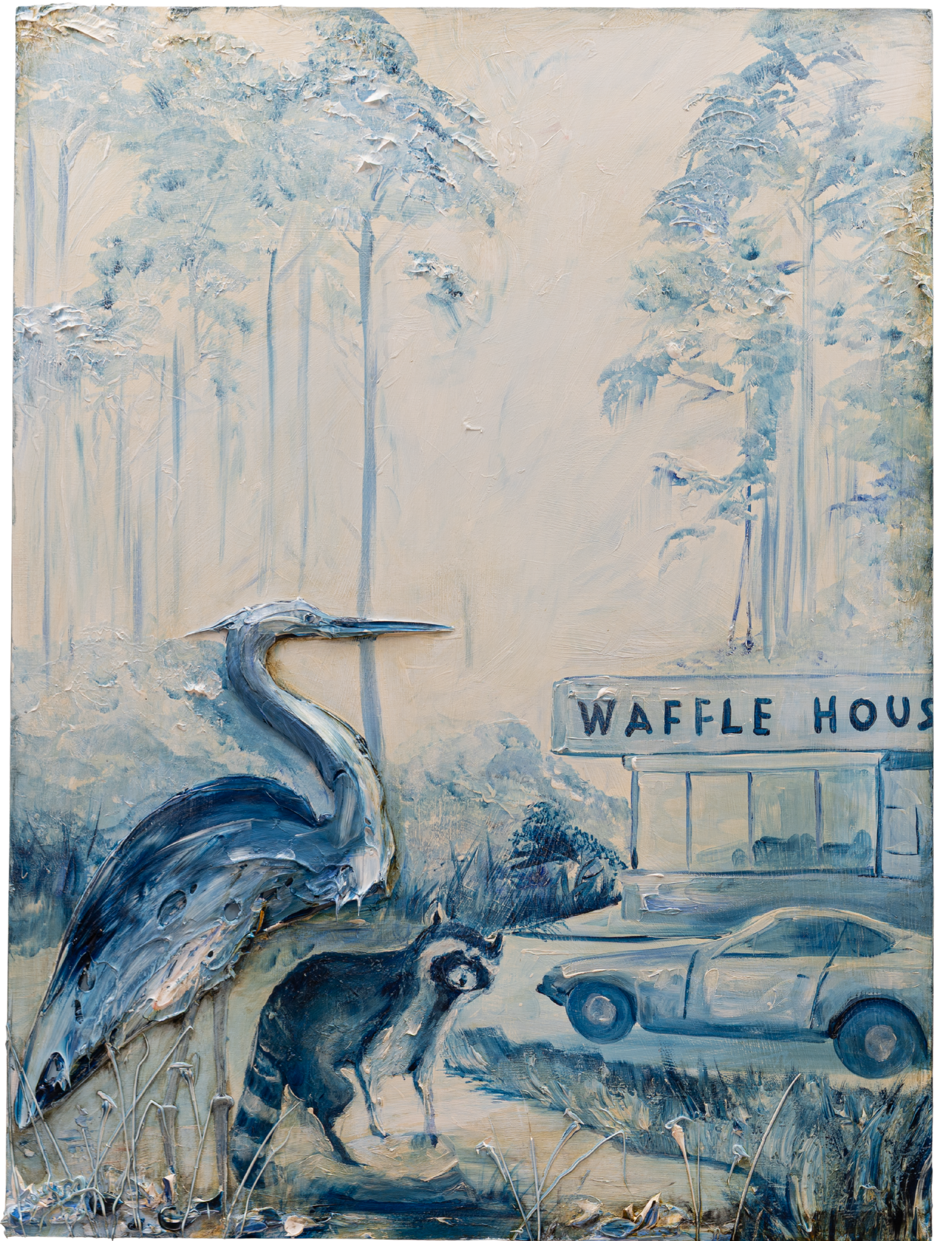 Liminal 20 / HERON & RACCOON AT WAFFLE HOUSE  / 30x40