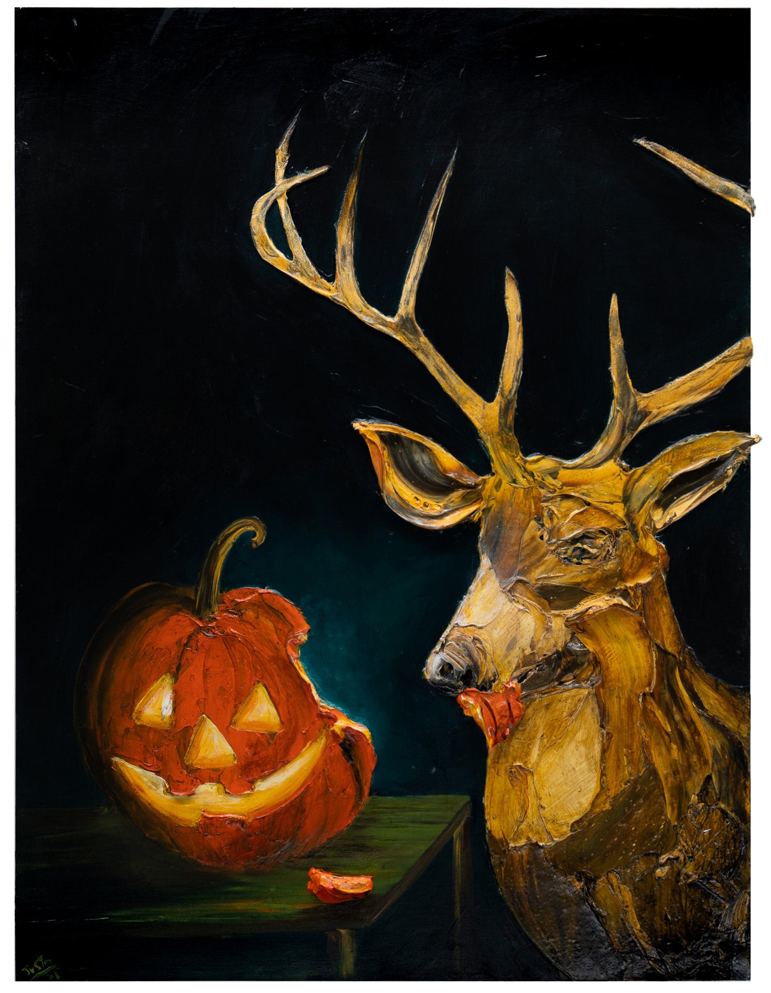 Stag and Pumpkin, 36x48