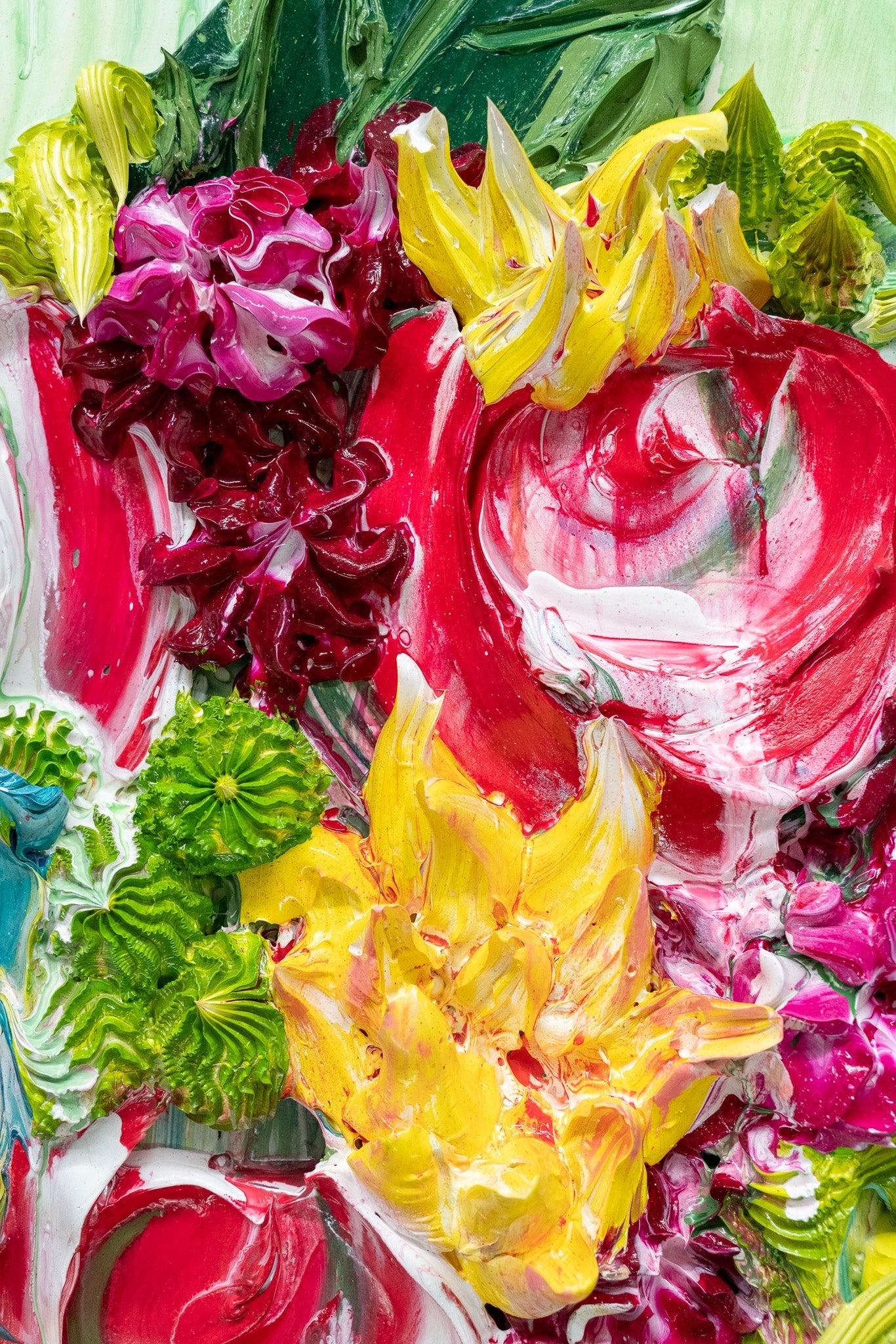 Abstract Floral 01, 48x48 – Justin Gaffrey