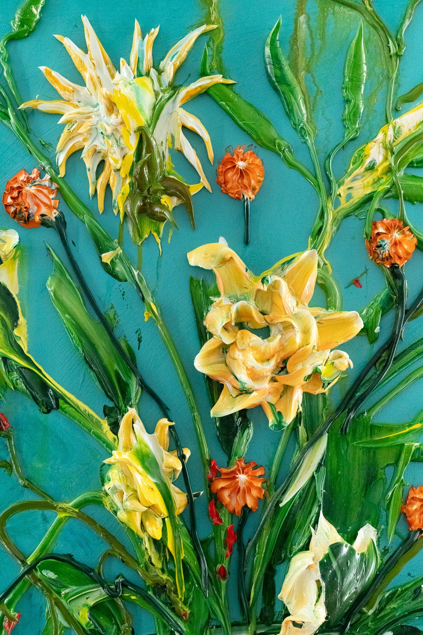 Still Life Ikebana Octopus, 36x48 – Justin Gaffrey