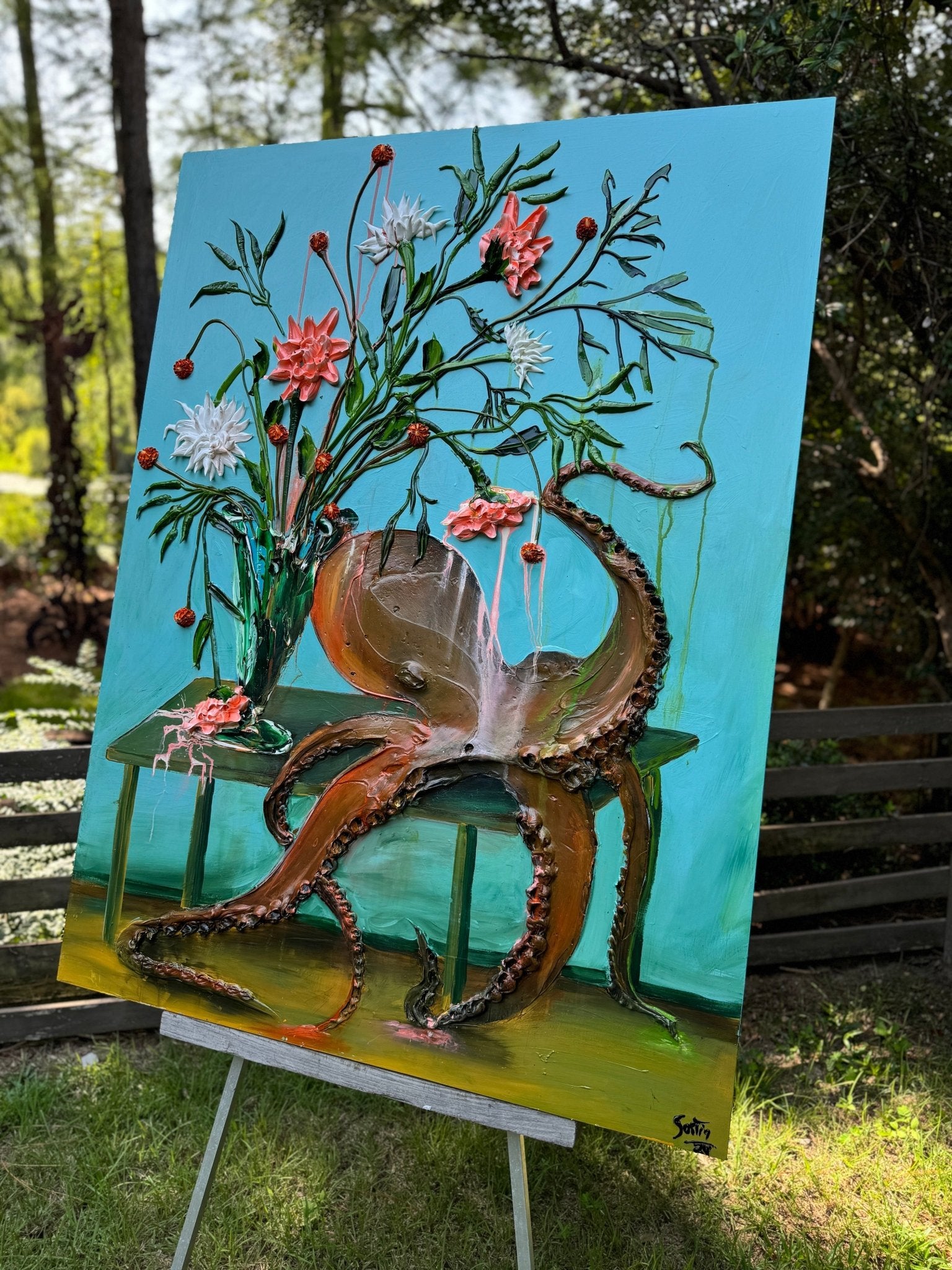 Still Life Ikebana Octopus, 42x56 – Justin Gaffrey