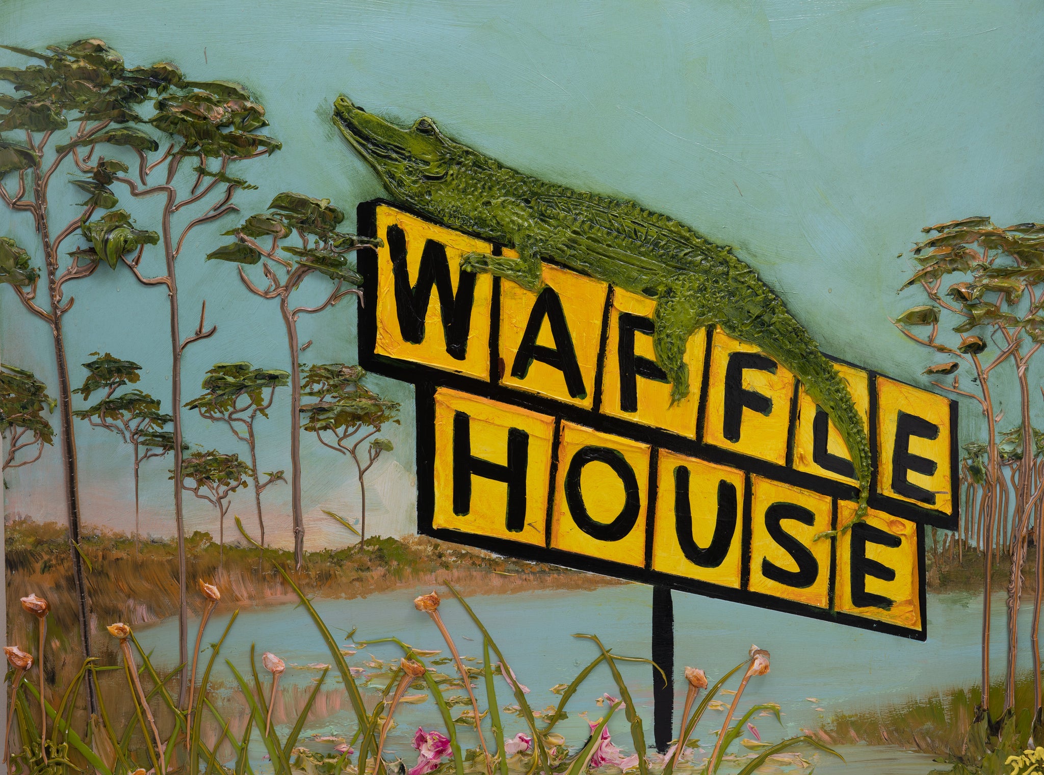 Waffle House Alligator, 48x36