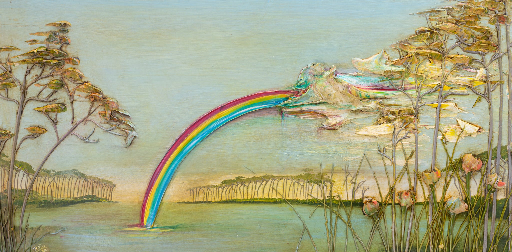 Rainbow Lakescape, 48x24
