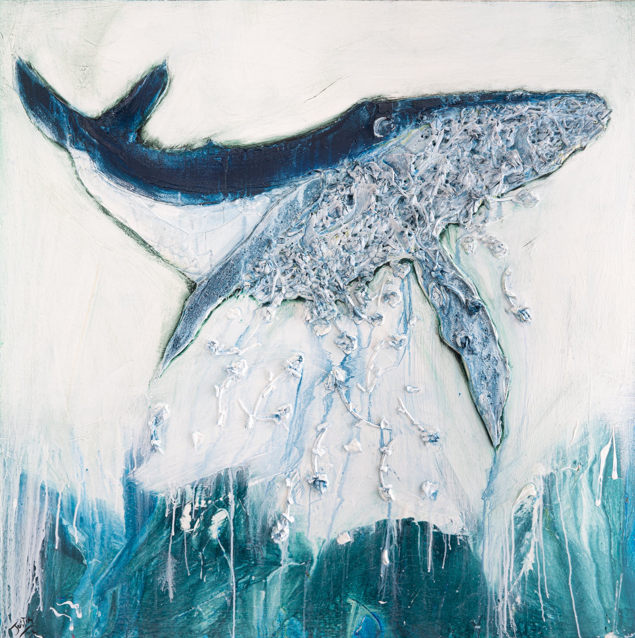 Ikebana Whale, 48x48