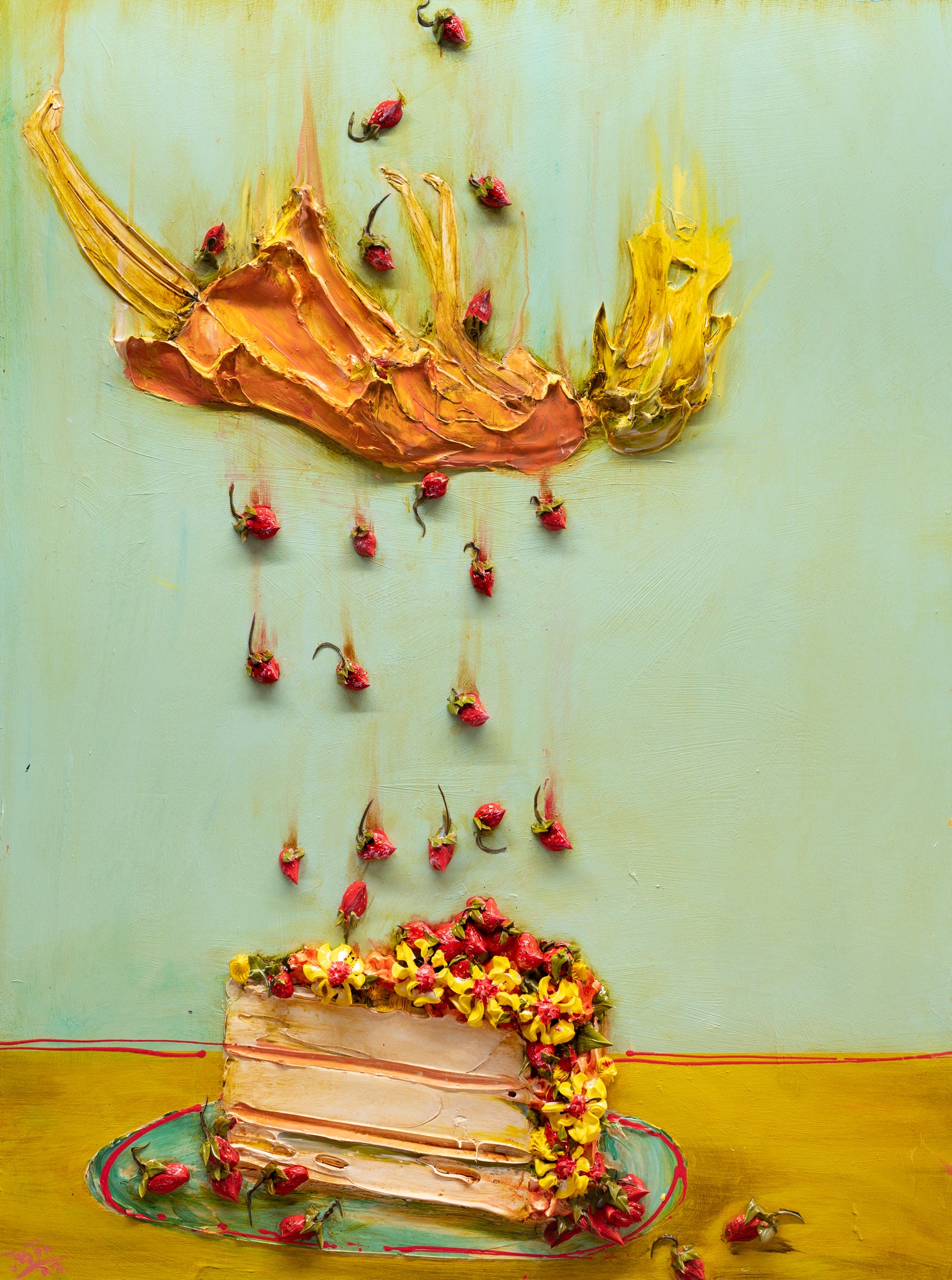 Girl Falling Into Cake, 36x48