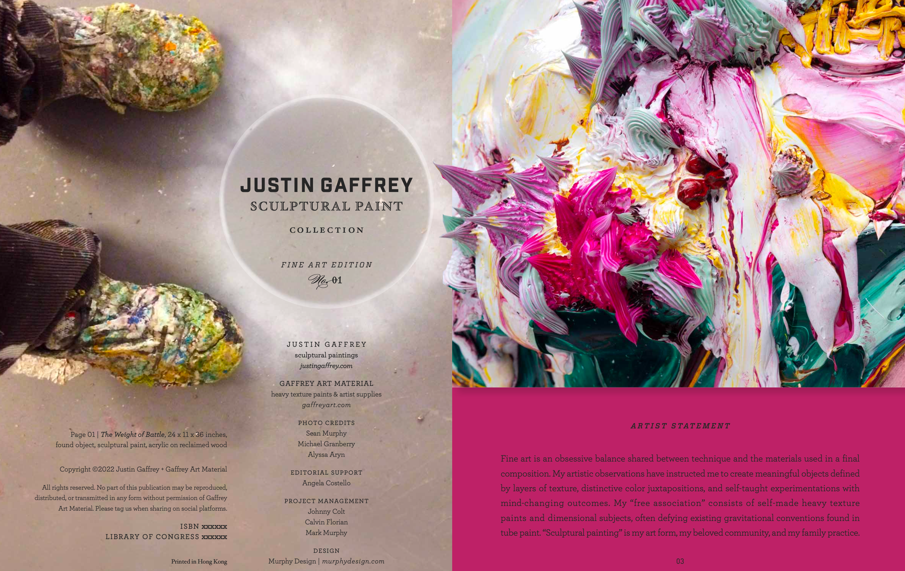 Sculptural Paint Collection- Standard Book – Justin Gaffrey