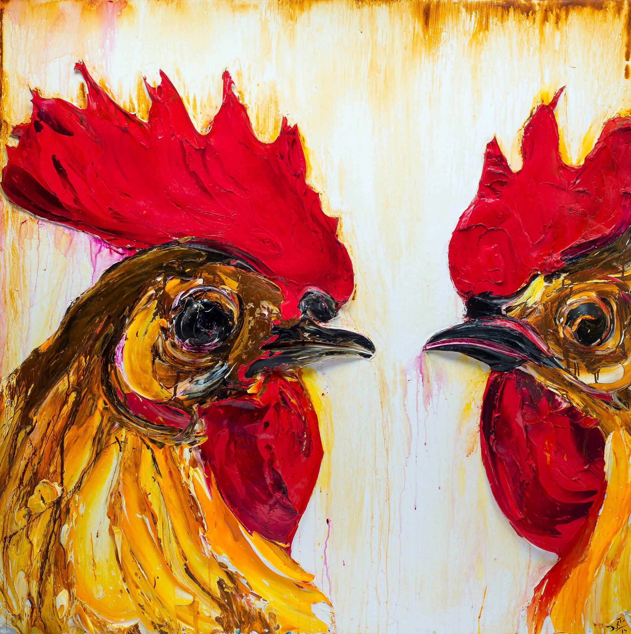 Roosters, 60x60