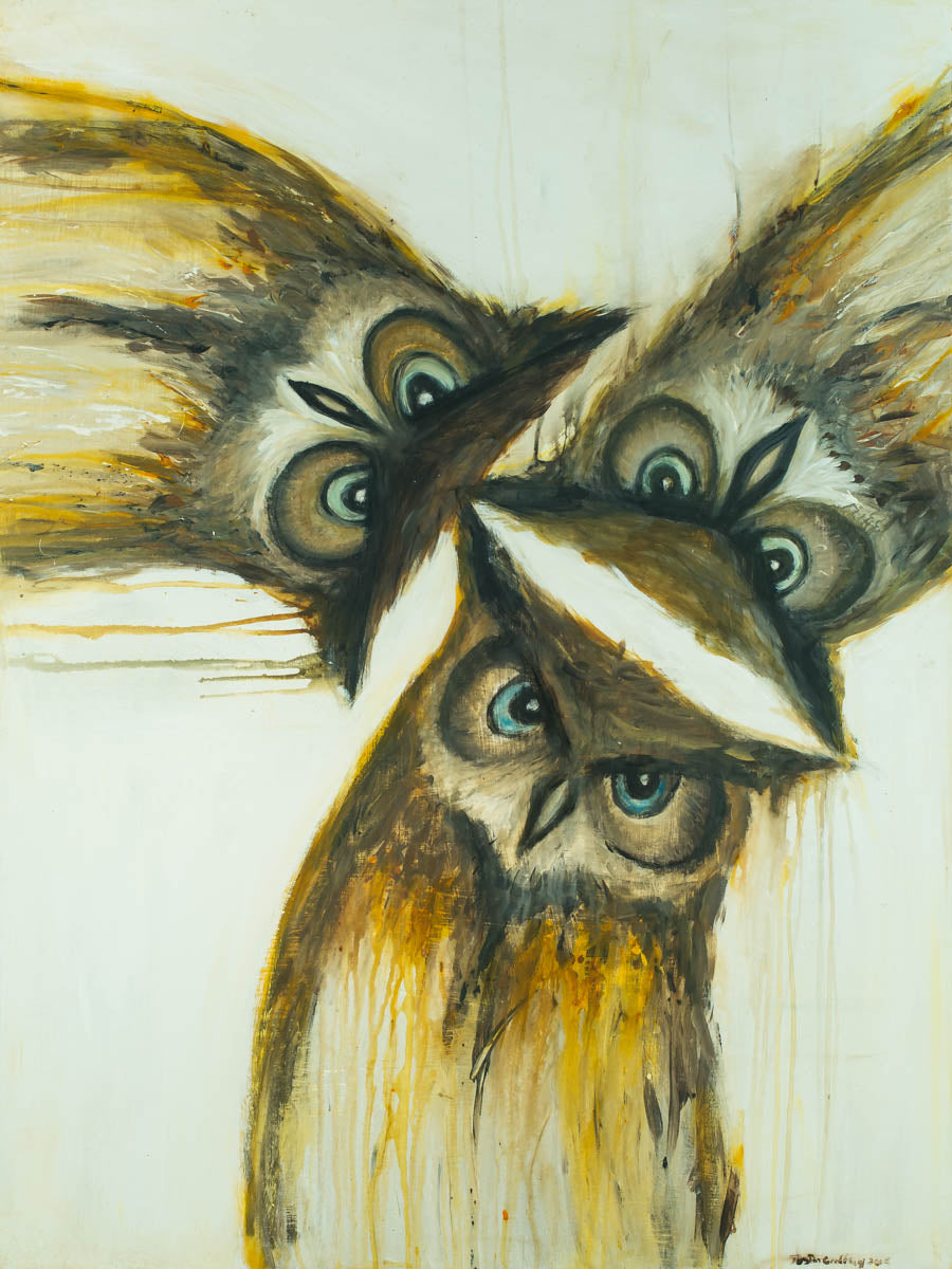LOT 36 | 1125 AUCTION | 3 OWLS 36x48